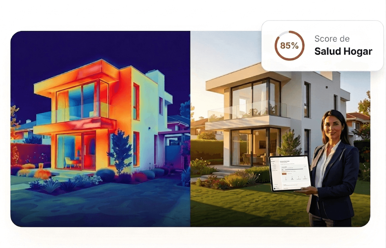 Diagnóstico de vivienda: termografía + arquitecta presentando informe